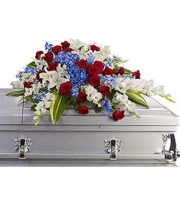 Distinguished Service Casket Spray from Scott's House of Flowers in Lawton, OK